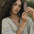 Follow the Wind | Agate & Silver-Plated Brass Necklace