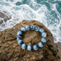 Water｜Azure Threads Rabbit Hair Quartz Bracelet