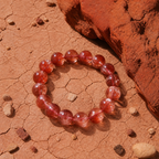 Fire｜Crimson Threads Rabbit Hair Quartz Bracelet