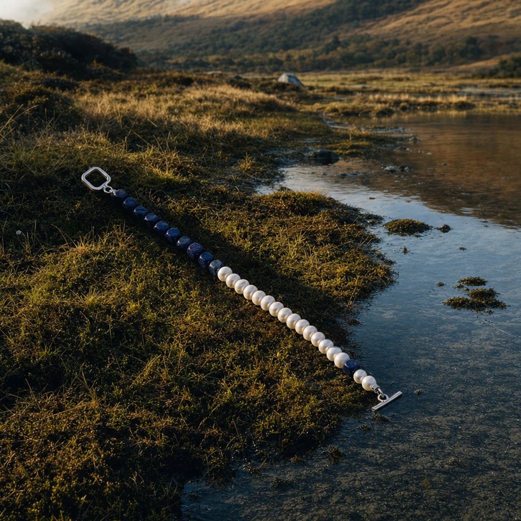 As Above, So Within｜Natural Pearl Lapis Lazuli Bracelet