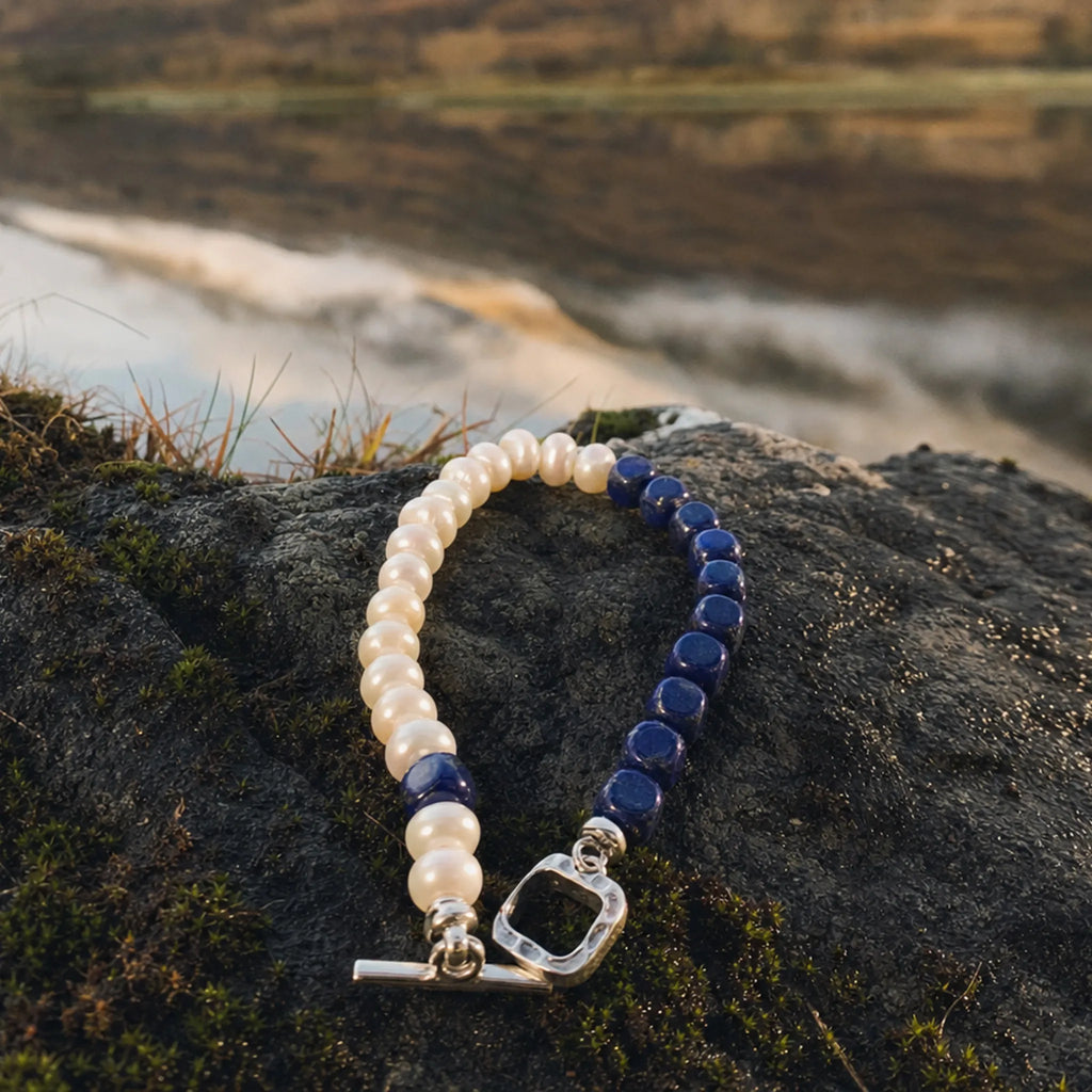 As Above, So Within｜Natural Pearl Lapis Lazuli Bracelet