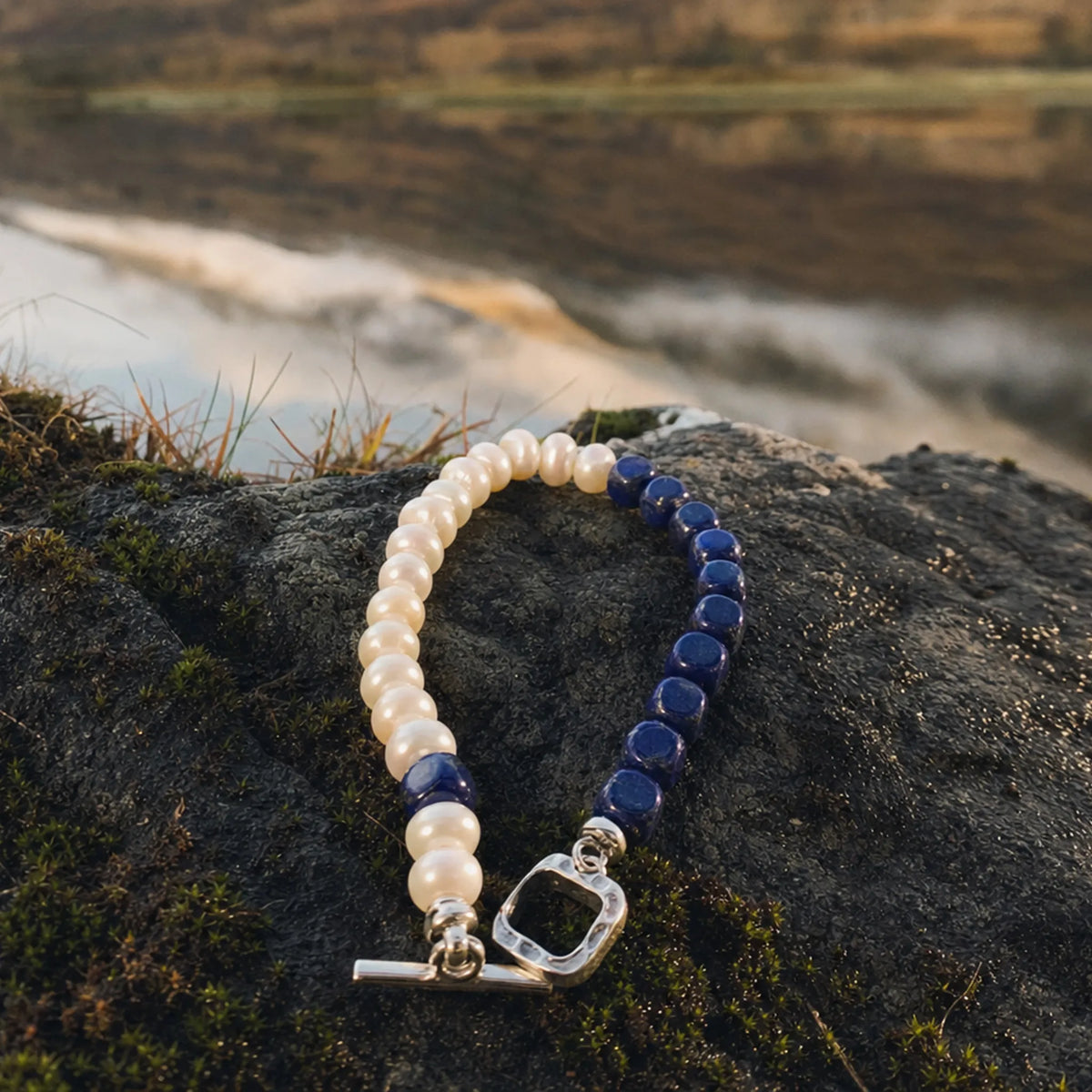 As Above, So Within｜Natural Pearl Lapis Lazuli Bracelet