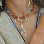 Follow the Wind | Agate & Silver-Plated Brass Necklace