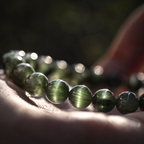 Wood｜Verdant Threads Rabbit Hair Quartz Bracelet