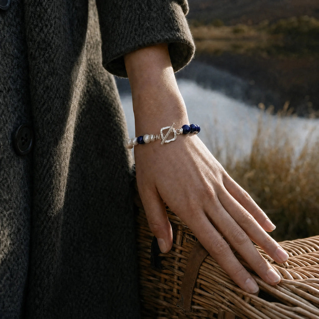 As Above, So Within｜Natural Pearl Lapis Lazuli Bracelet