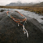 Follow the Wind | Agate & Silver-Plated Brass Necklace
