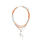 Follow the Wind | Agate & Silver-Plated Brass Necklace