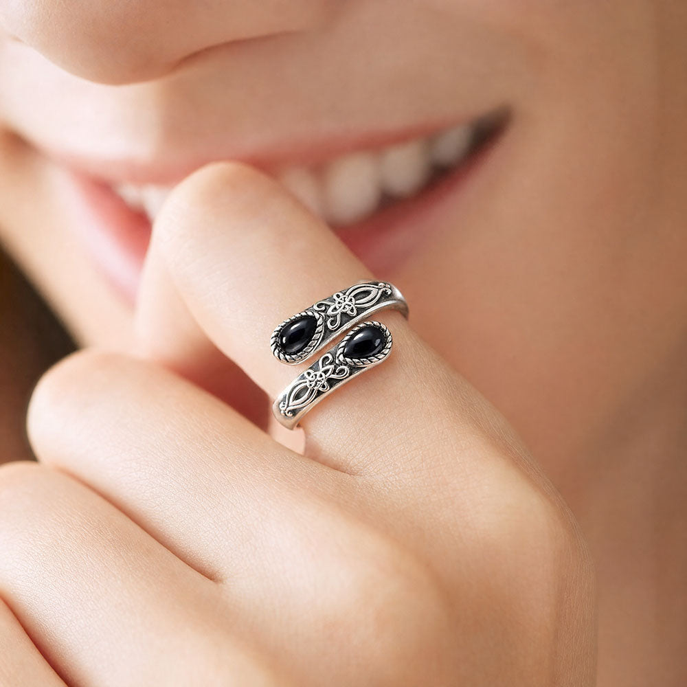 925 Sterling Silver Vintage Victoria Adjustable Ring
