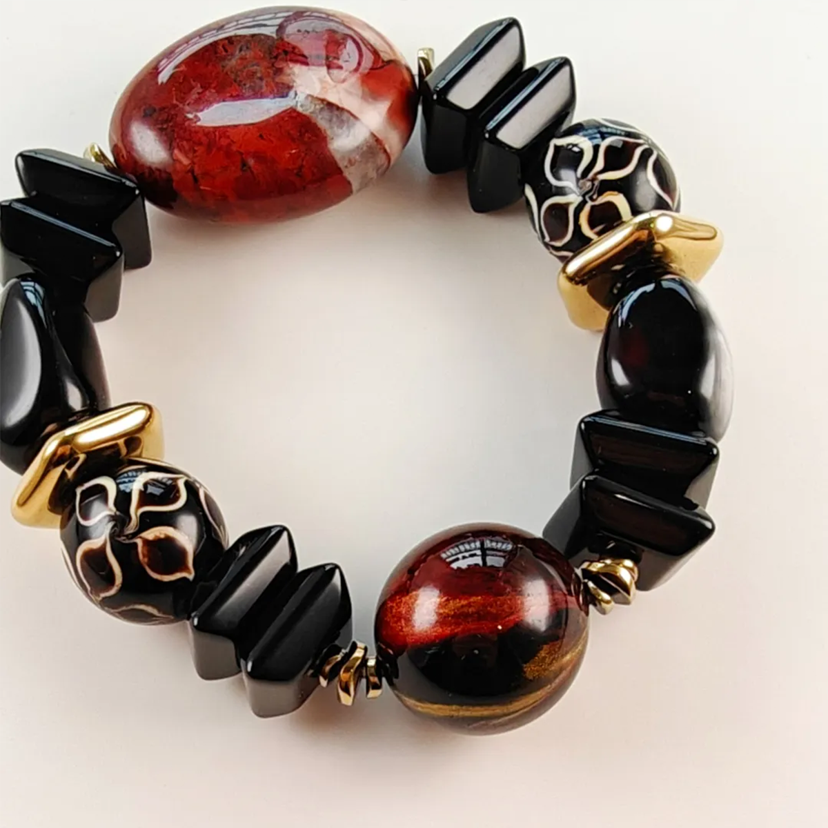 Primitive Palette Black Agate Bracelet Collector's Path