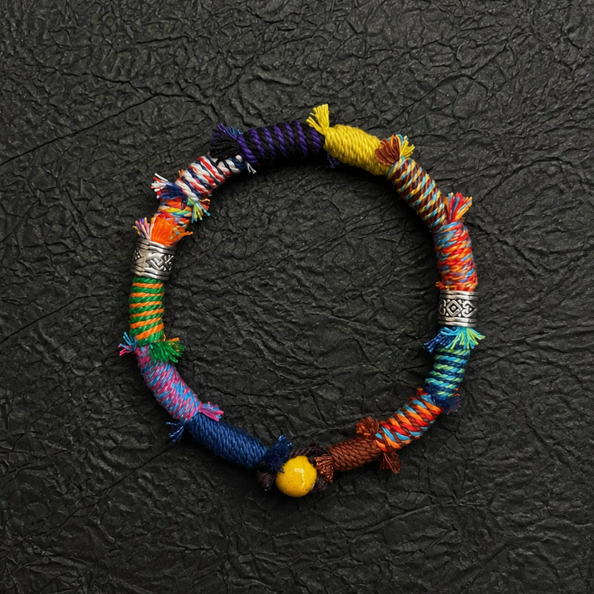 Five-Colored Dawn Handcraft Cotton Cope Bracelet