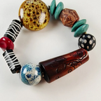 Earth Power Dzi Bead Bracelet Collector's Path