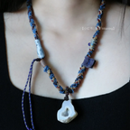 Lapis Grotto Handcraft Cotton Cope Necklet