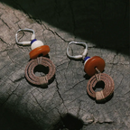 Flower of the Dunes Lapis Lazuli Earrings Drifting Silk