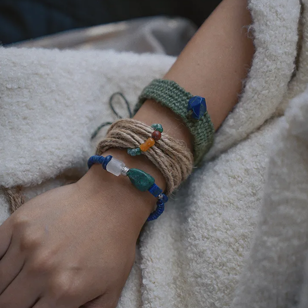 Western Snow Mountain Lapis Lazuli Bracelet Midnight Caravan