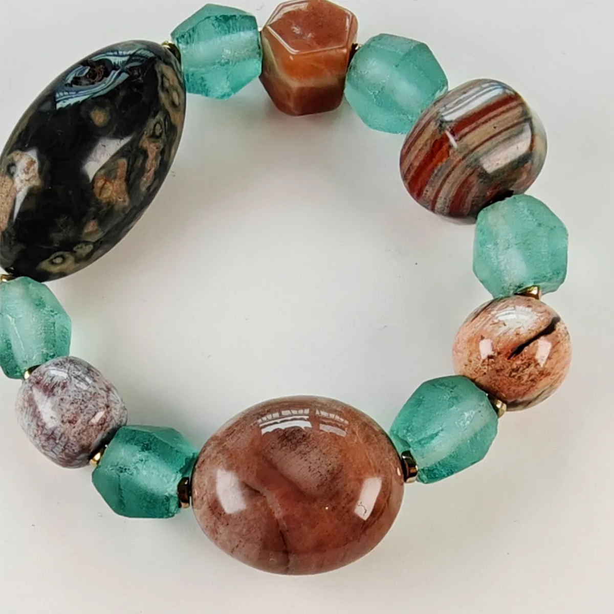 Natural Art Agate Bracelet Collector's Path