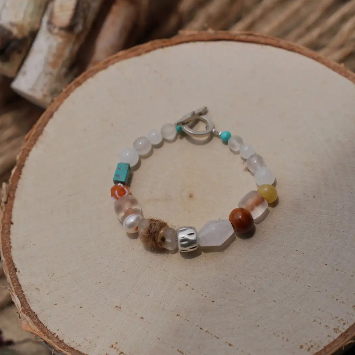 On the Silk Road Turquoise Bracelet Drifting Silk