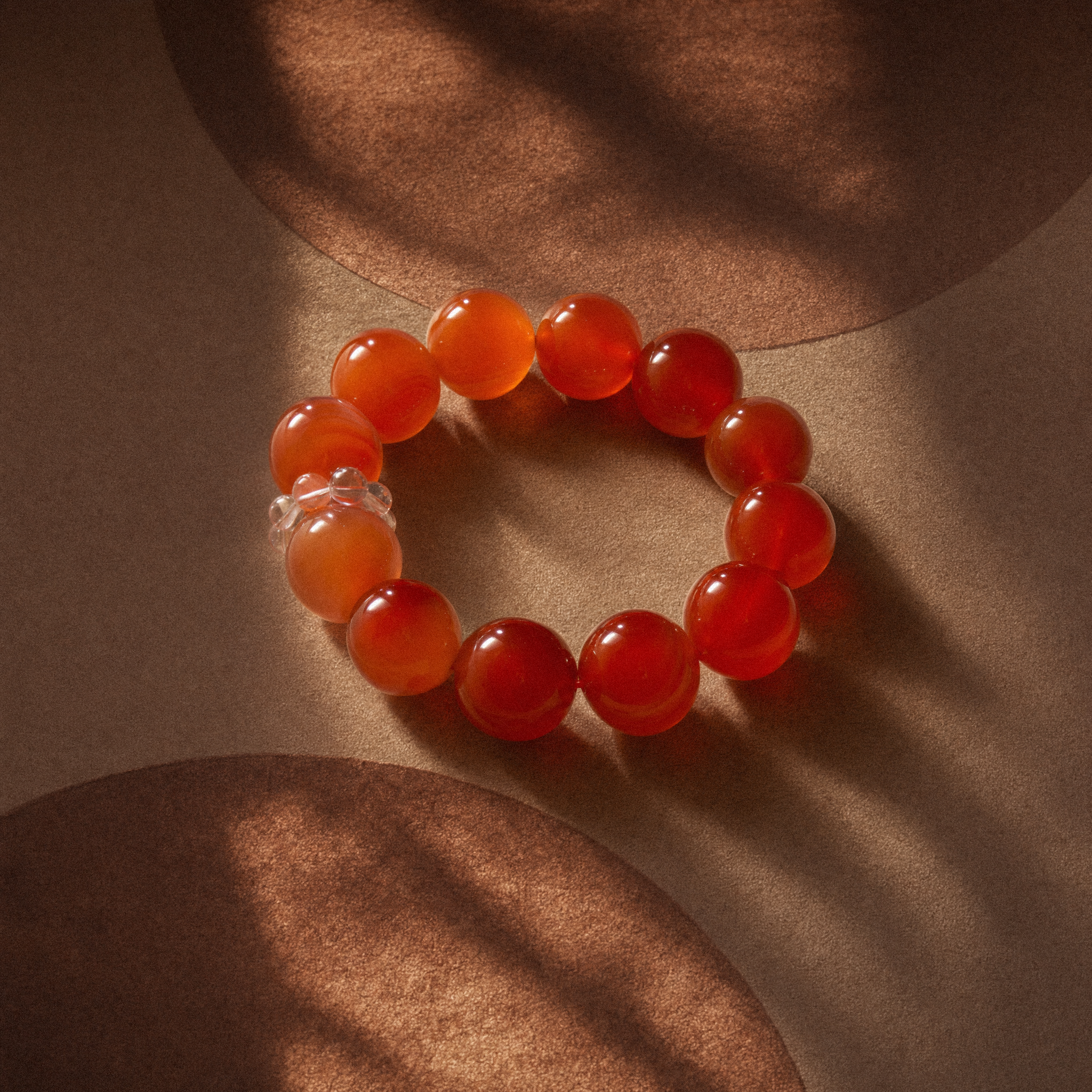 Fire｜Solar Flame Red Agate Bracelet