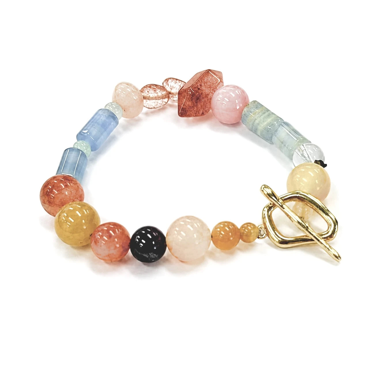 Water｜Aqua Mirage Strawberry Quartz Bracelet