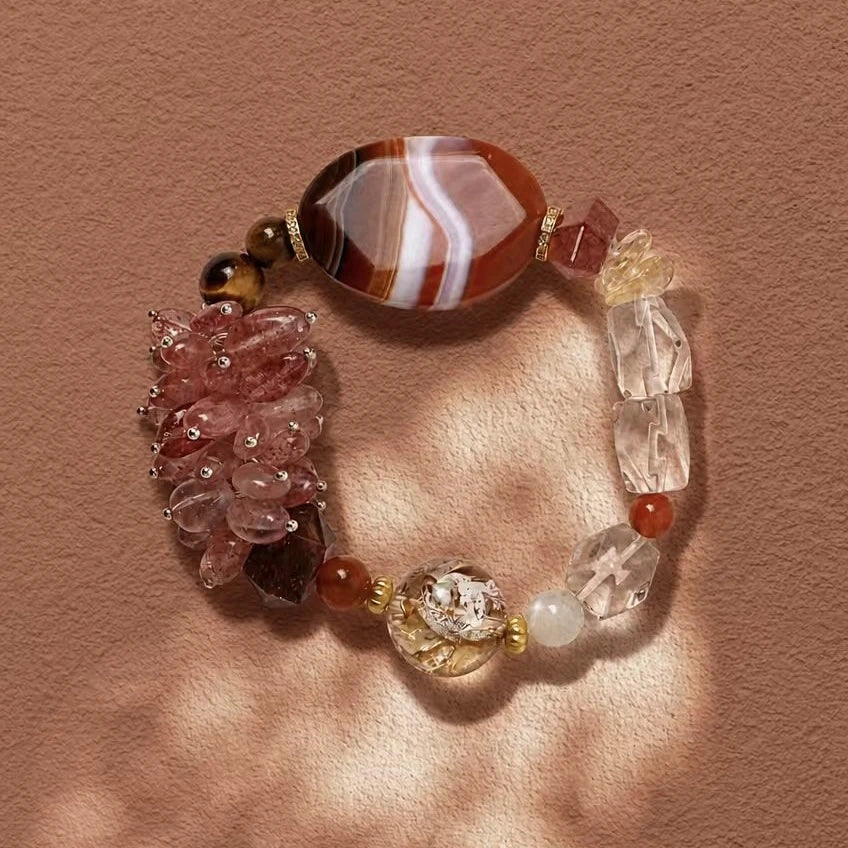Fire｜Rose Tide Strawberry Quartz Bracelet