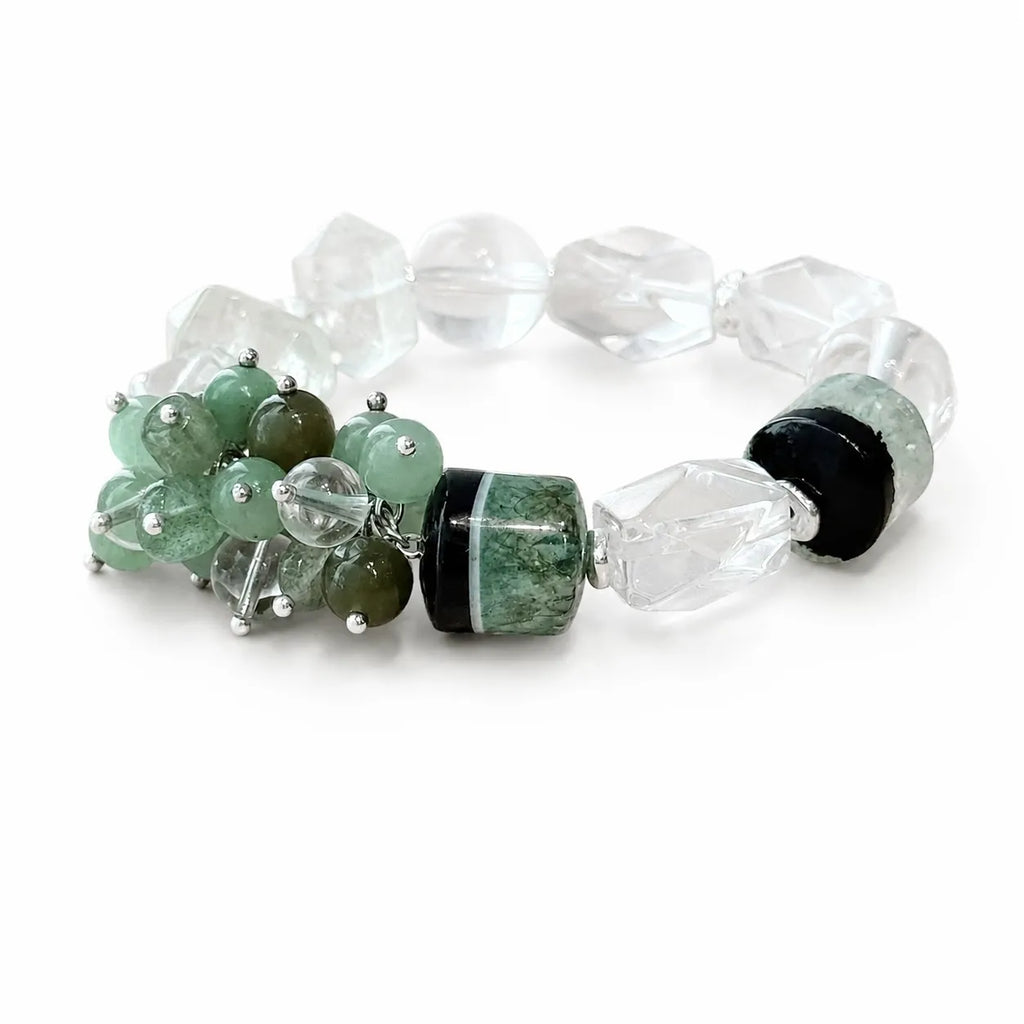 Wood｜Woodland Radiance Clear Quartz Bracelet