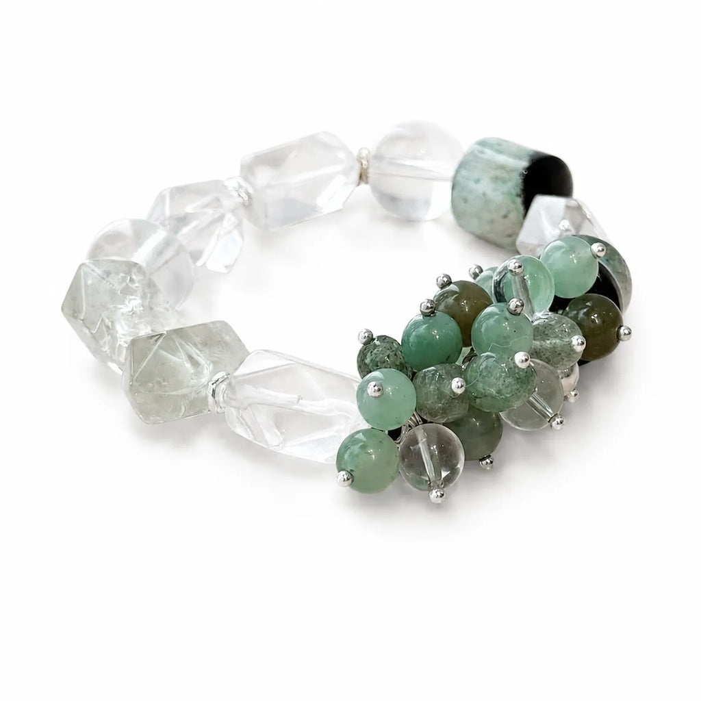 Wood｜Woodland Radiance Clear Quartz Bracelet