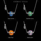 Cosmic Echoes | Handmade Natural Lacquer Planet Pendant Necklace