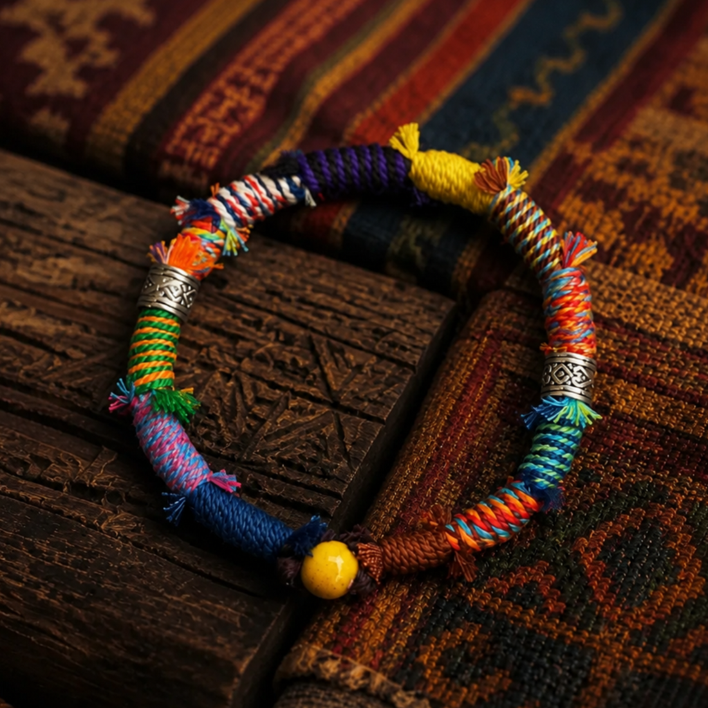 Five-Colored Dawn Handcraft Cotton Cope Bracelet