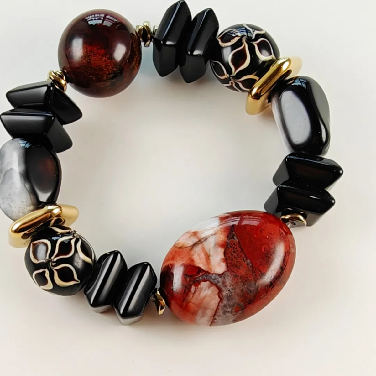 Primitive Palette Black Agate Bracelet Collector's Path