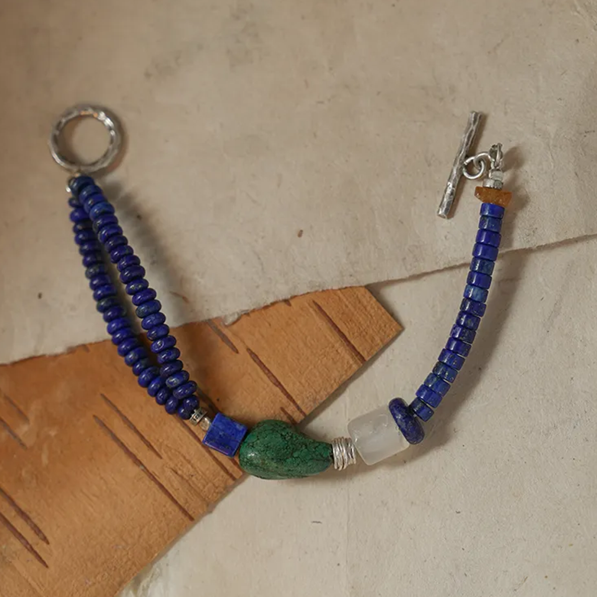 Western Snow Mountain Lapis Lazuli Bracelet Midnight Caravan