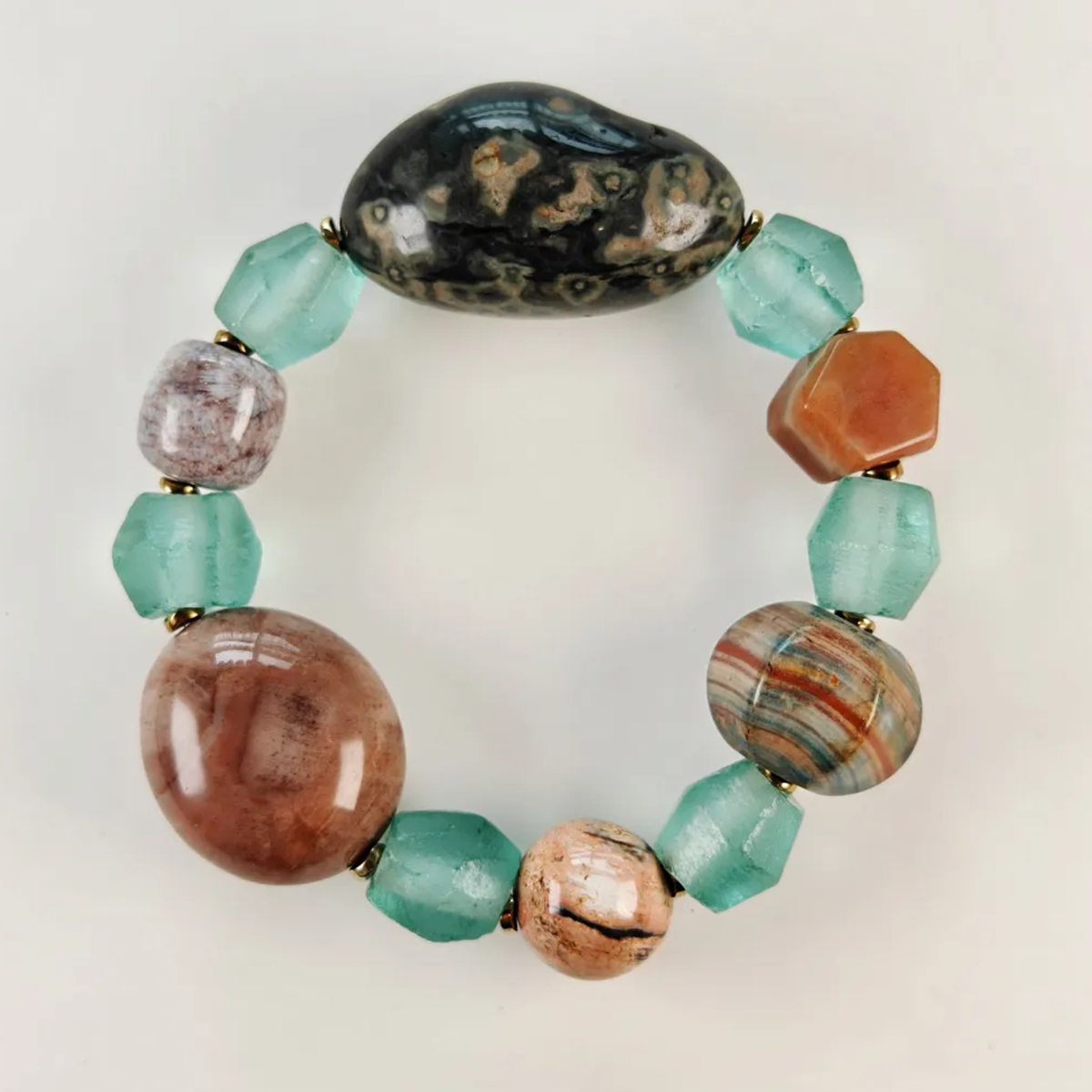 Natural Art Agate Bracelet Collector's Path