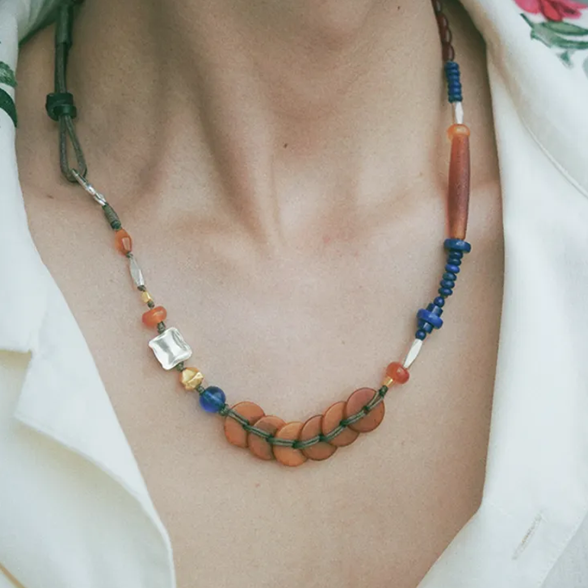 Dunhuang Radiance Lapis Lazuli Necklace Midnight Caravan