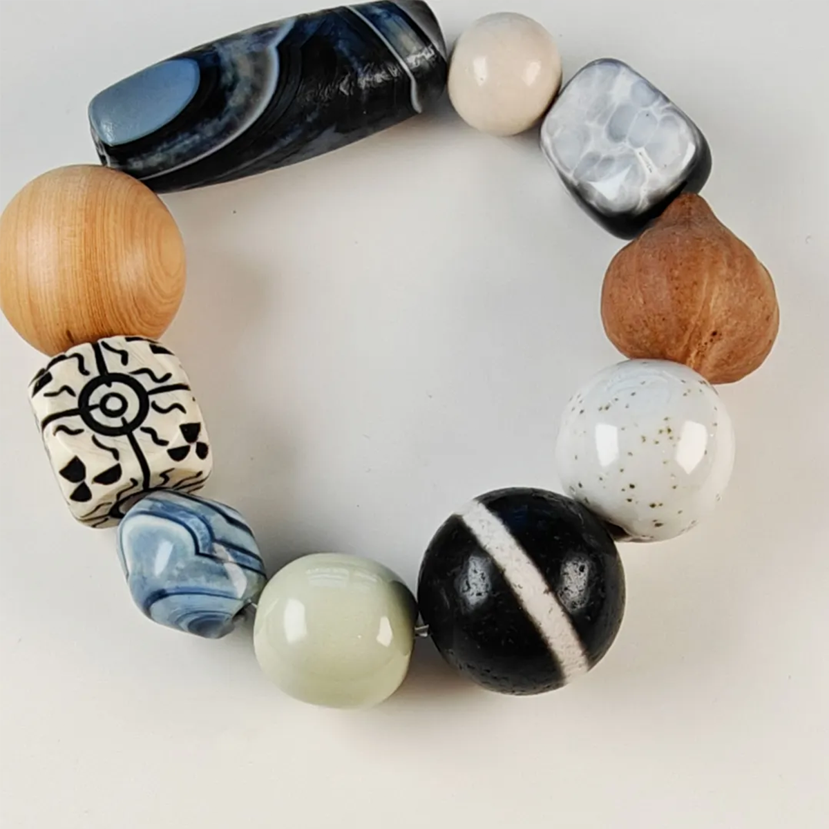 Multiple Worlds Dzi Bead Bracelet Collector's Path