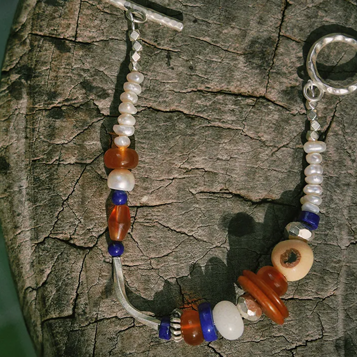 Western Riverbank Lapis Lazuli Bracelet Drifting Silk