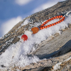 Sunlit Snow Mountain Red Agate Bracelet Drifting Silk