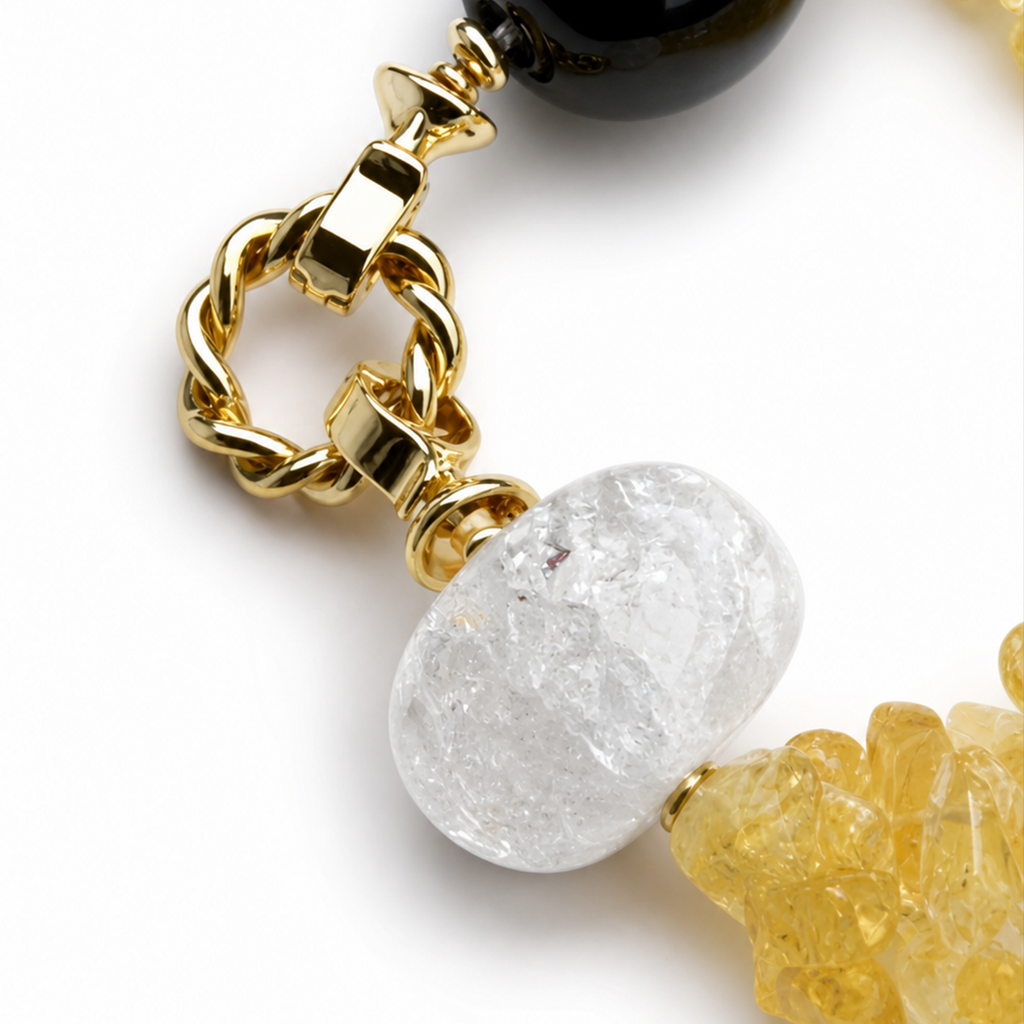 Metal｜Sun and Moon in the Wheat Field Citrine Bracelet