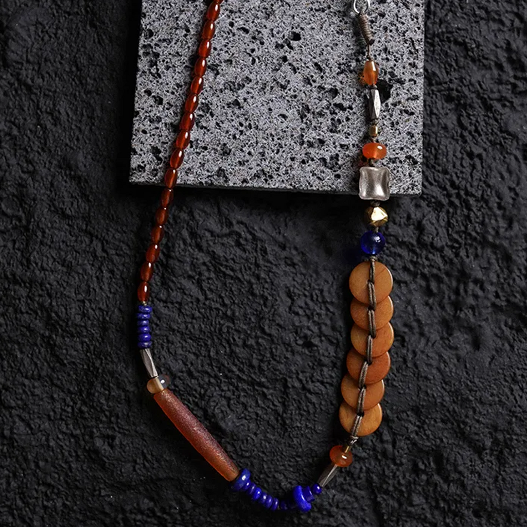 Dunhuang Radiance Lapis Lazuli Necklace Midnight Caravan