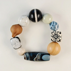 Multiple Worlds Dzi Bead Bracelet Collector's Path