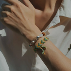 On the Silk Road Turquoise Bracelet Drifting Silk