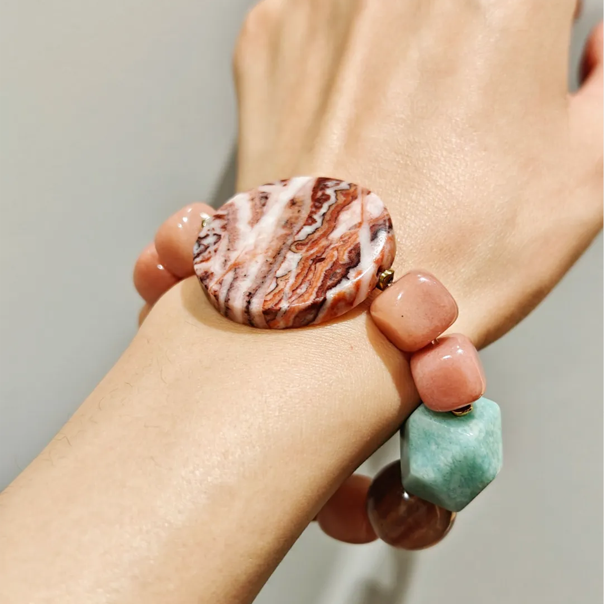 Time Rose Amazonite Bracelet Collector's Path
