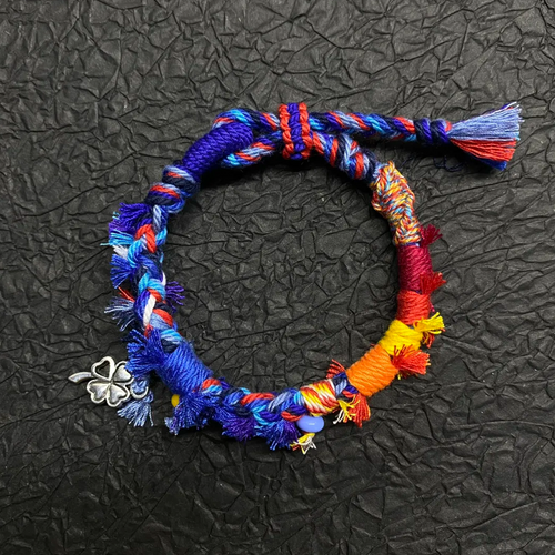 AZURE BIRD OF COLORS HANDCRAFT COTTON COPE BRACELET