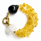 Metal｜Sun and Moon in the Wheat Field Citrine Bracelet