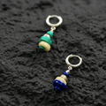 Twin Silver Bells Lapis Lazuli Earrings Midnight Caravan