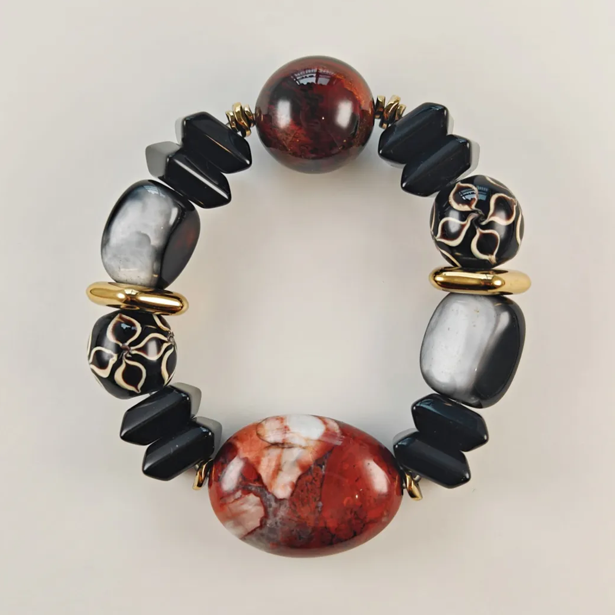 Primitive Palette Black Agate Bracelet Collector's Path
