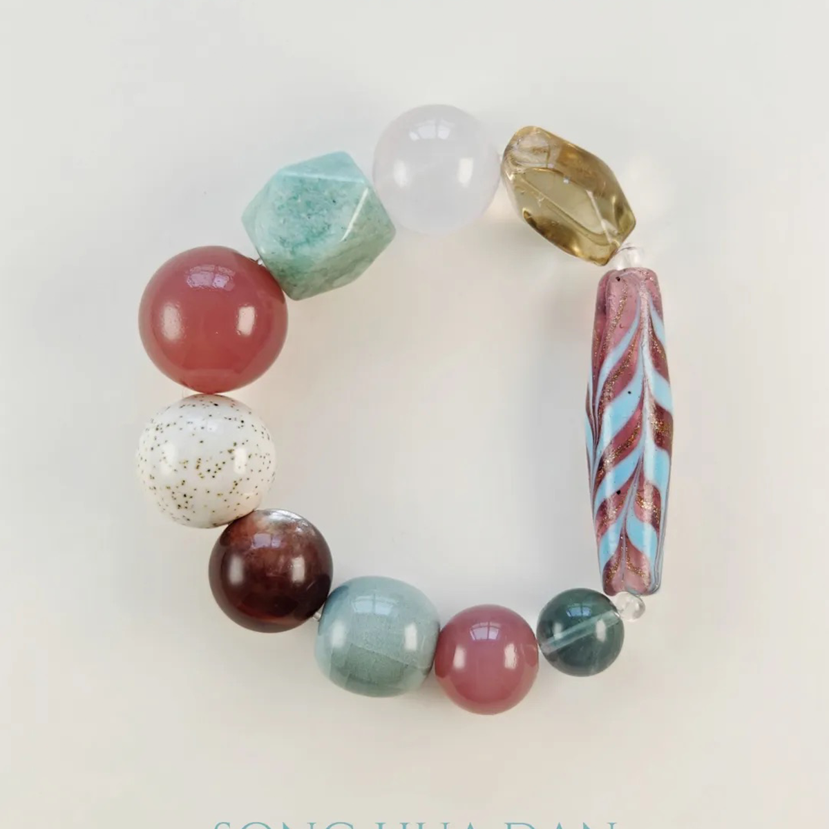 Colorful Wind Rose Quartz Bracelet Collector's Path