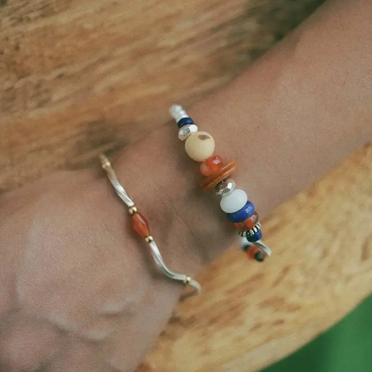 Western Riverbank Lapis Lazuli Bracelet Drifting Silk