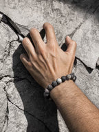 Lunar Radiance Obsidian Bracelet KUNLUN VEINS