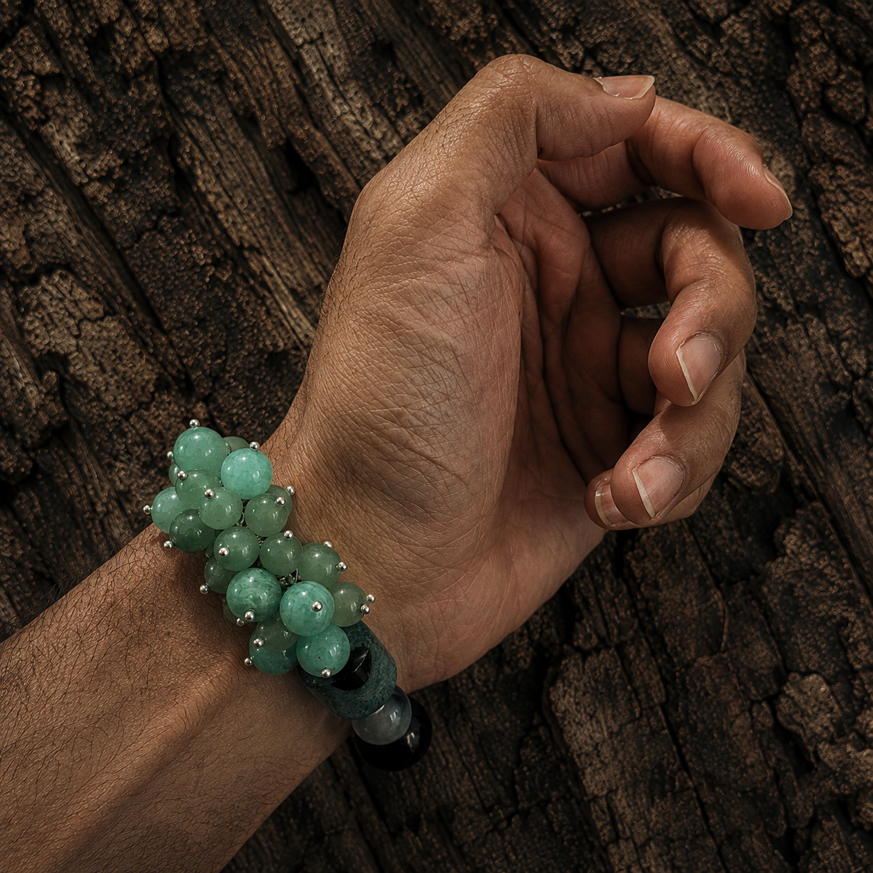 Wood｜Verdant Reverie Agate Bracelet