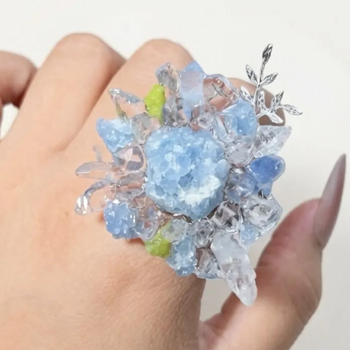 Water｜Aqua Serenade Aquamarine Adjustable Ring