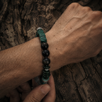 Wood｜Verdant Relic Malachite Bracelet