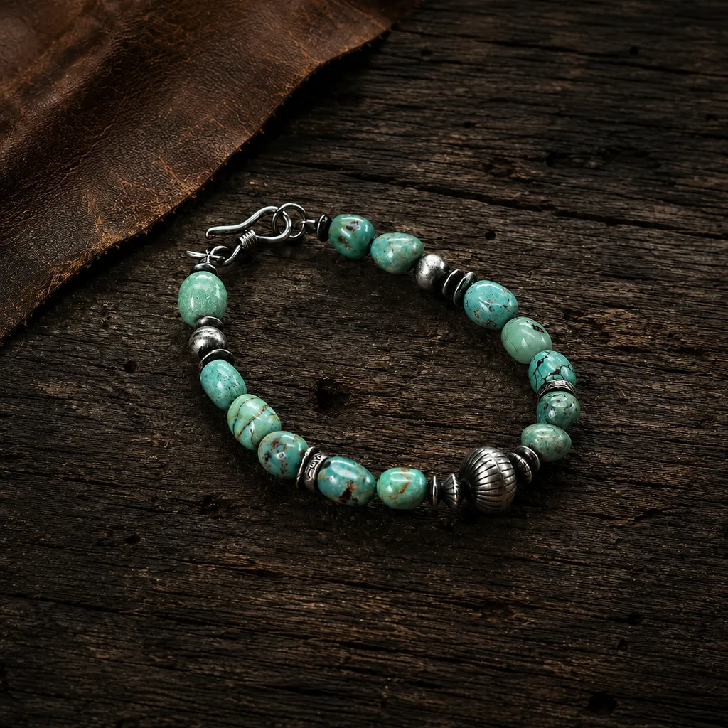 Kunlun Snowmelt Turquoise Men's Bracelet Kunlun Sky